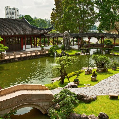 Japanese garden in Singapore